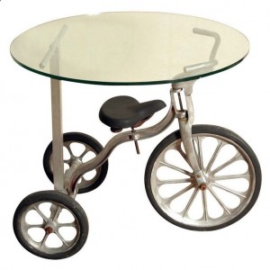 Upcycled tricycle table