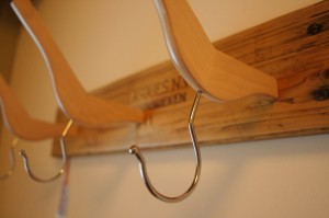 Upcycled coat rack