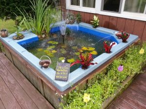 upcycled hot tub pond