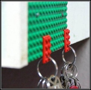 Upcycled Lego key holder