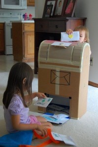 recycled cardboard box mail box