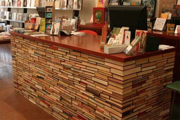 Upcycled book bar