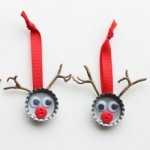 Upcycled bottle top reindeer