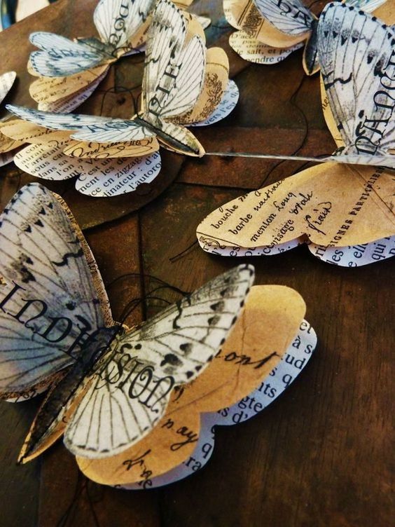 Upcycled butterflies