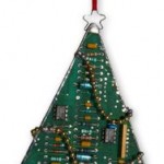 Upcycled circuit board tree