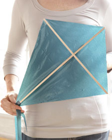 Upcycled plastic bag kite