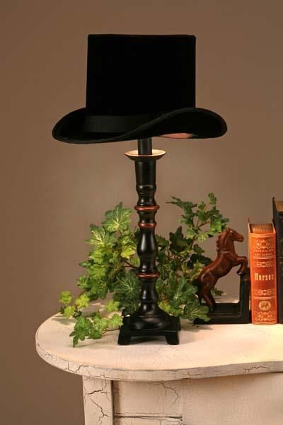 Upcycled top hat lampshade